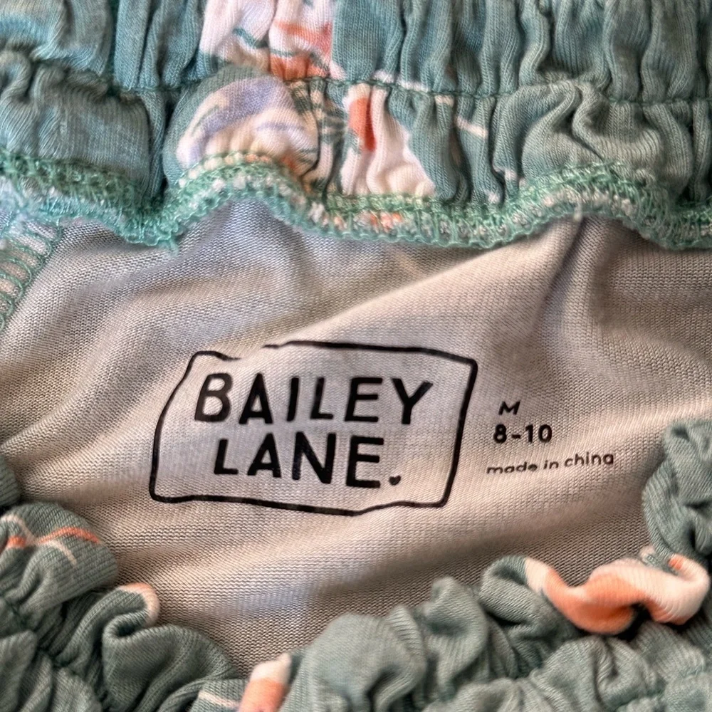 Bailey Lane. Floral Print Kids Green Shorts